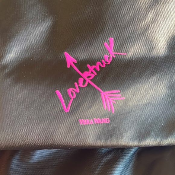 VERA WANG "Lovestruck" 🖤BLACK & PINK🩷 SEQUIN BOW TOTE SHOULDER BAG 🌟NWT🌟 - Picture 6 of 11